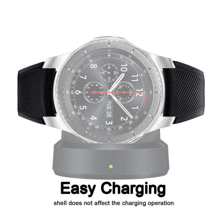 TPU Plated Shockproof Case for Samsung Gear S3 Frontier Smartwatch 46mm(Silver Grey)