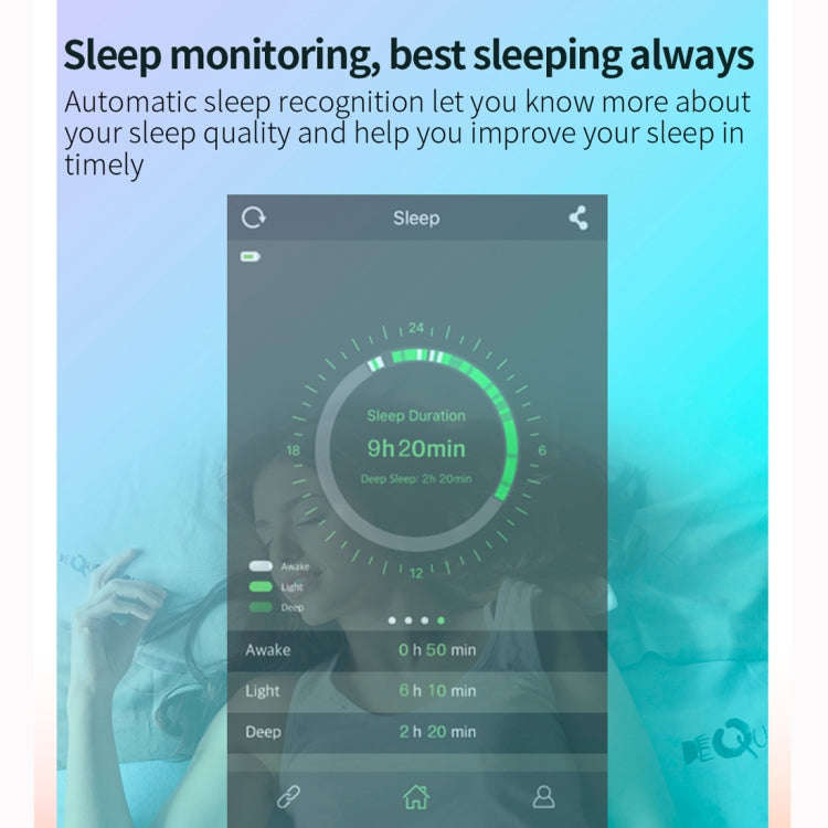 CV06 1.3 inch TFT Color Screen TPU Watch Band Smart Bracelet, Support Call Reminder/ Heart Rate M...
