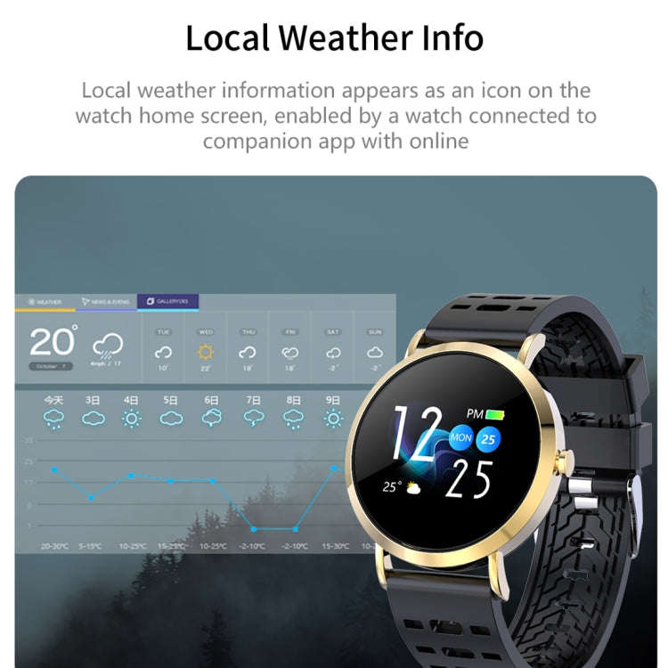 CV08C 1.0 inch TFT Color Screen Steel Watch Band Smart Bracelet, Support Call Reminder/ Heart Rat...