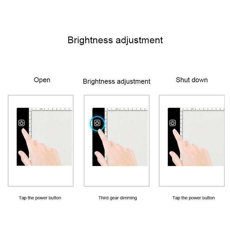 3.5W 5V LED USB Three Level of Brightness Dimmable A4 Acrylic Scale Copy Boards Anime Sketch Draw...