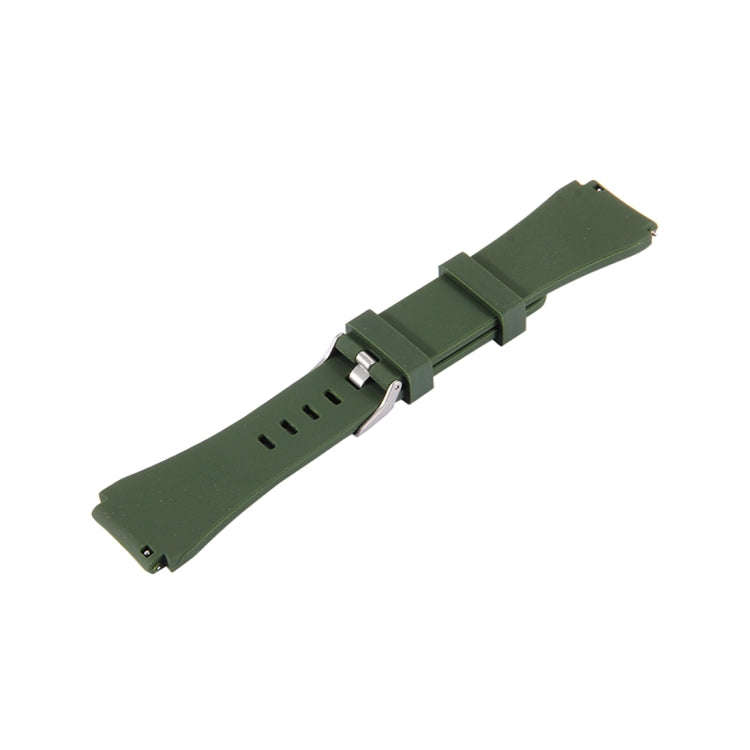 For Samsung Gear S3 Classic Smart Watch Silicone Watchband, Length: about 22.4cm(Army Green)