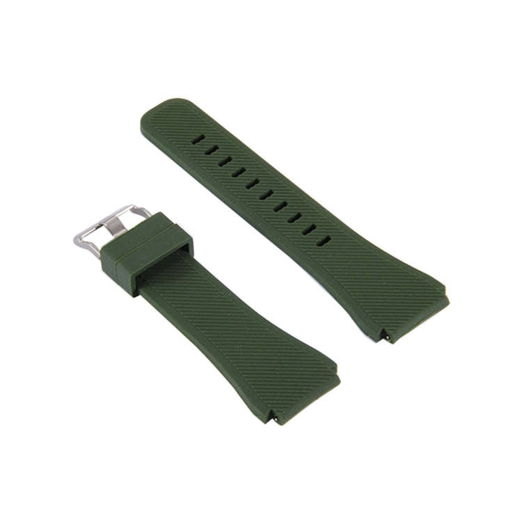 For Samsung Gear S3 Classic Smart Watch Silicone Watchband, Length: about 22.4cm(Army Green)