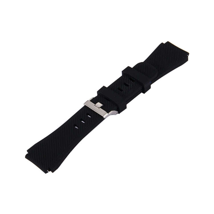 For Samsung Gear S3 Classic Smart Watch Silicone Watchband, Length: about 22.4cm(Black)