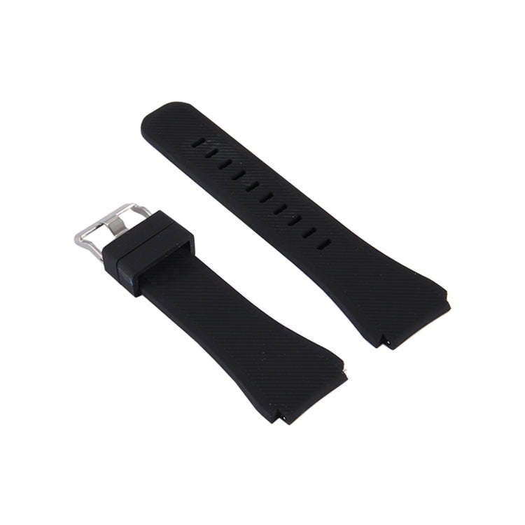 For Samsung Gear S3 Classic Smart Watch Silicone Watchband, Length: about 22.4cm(Black)