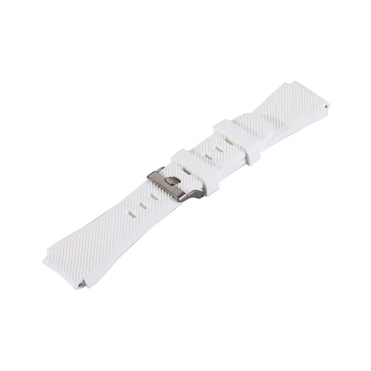 For Samsung Gear S3 Classic Smart Watch Silicone Watchband, Length: about 22.4cm(White)