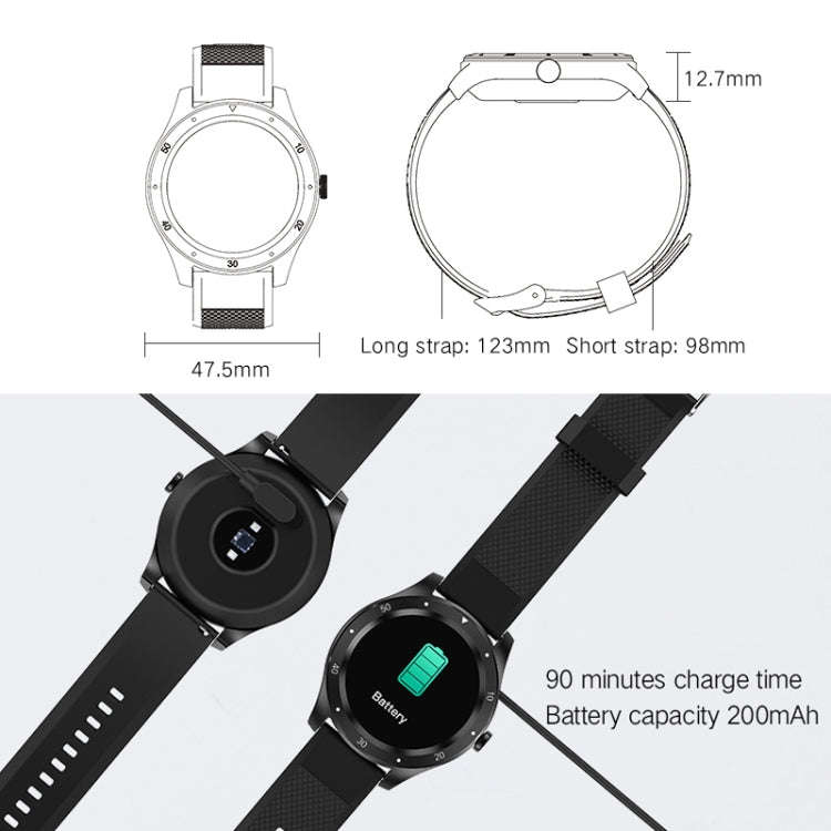 S6 1.3 inch IPS Color Screen Smart Watch, Support Heart Rate Monitoring / Blood Pressure Monitori...