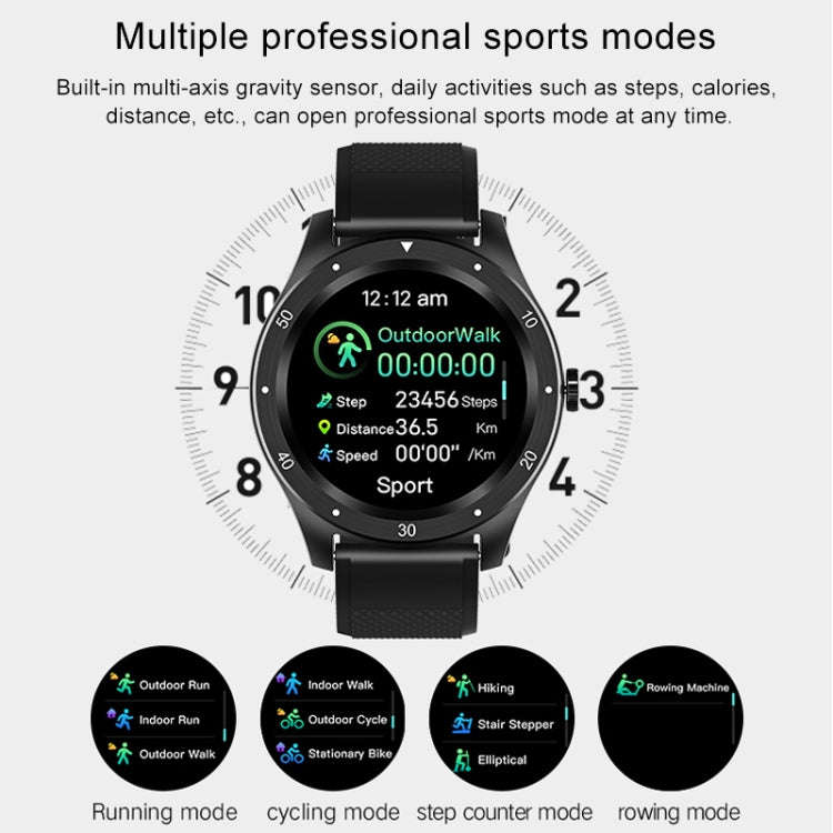 S6 1.3 inch IPS Color Screen Smart Watch, Support Heart Rate Monitoring / Blood Pressure Monitori...