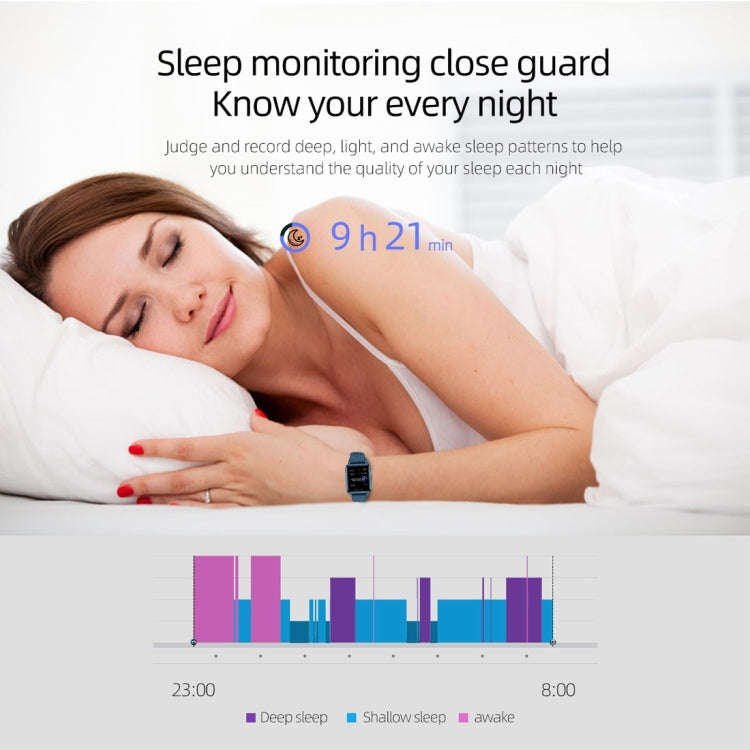 P8 1.3 inch IPS Color Screen Smart Watch, Support Heart Rate Monitoring / Blood Pressure Monitori...