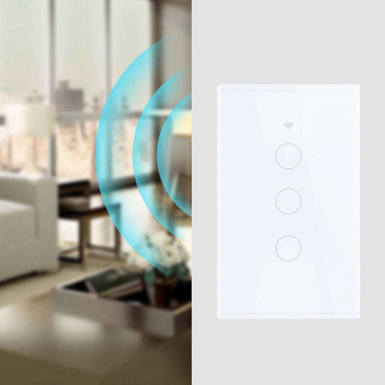 TC120 Wifi Smart Light Switch Glass Screen Touch Panel Voice Control Wireless Wall Switch Work wi...