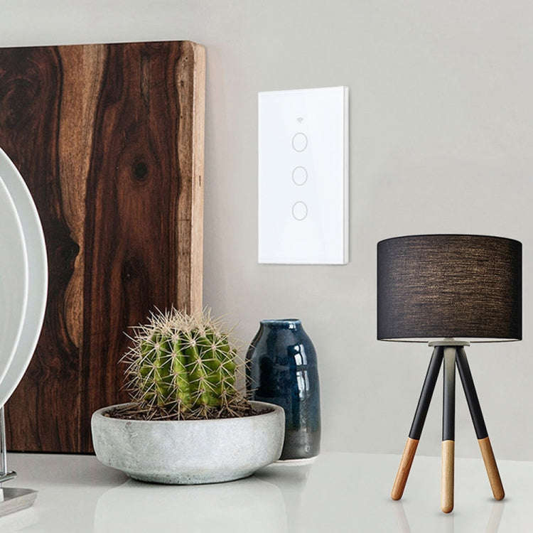 TC120 Wifi Smart Light Switch Glass Screen Touch Panel Voice Control Wireless Wall Switch Work wi...