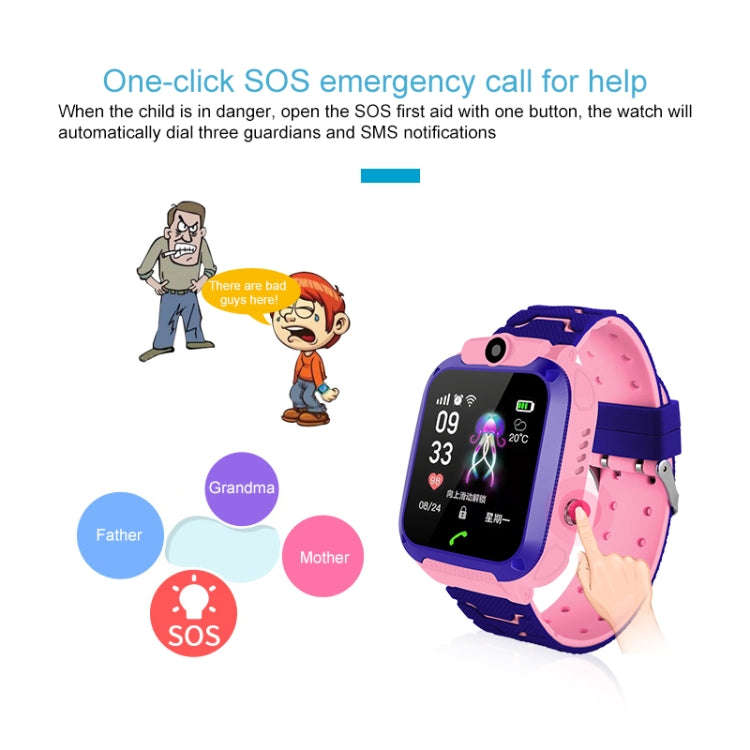 Q120 1.44 inch Color Screen Smartwatch for Children IP67 Waterproof, Support LBS Positioning / Tw...