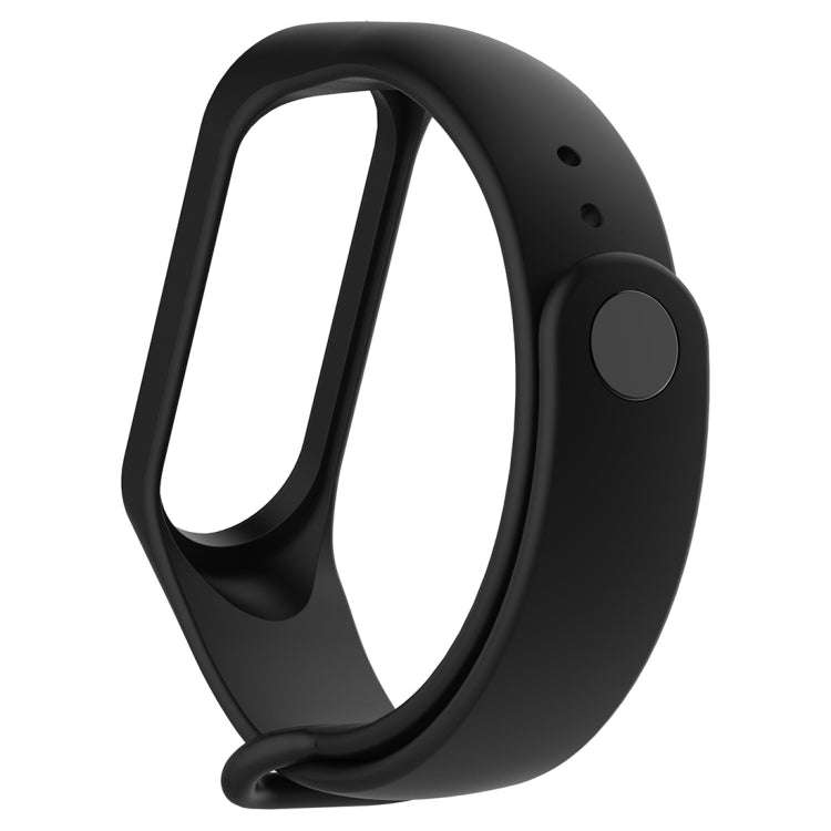 Silicone Watch Band for Xiaomi Mi Band 3(Black)