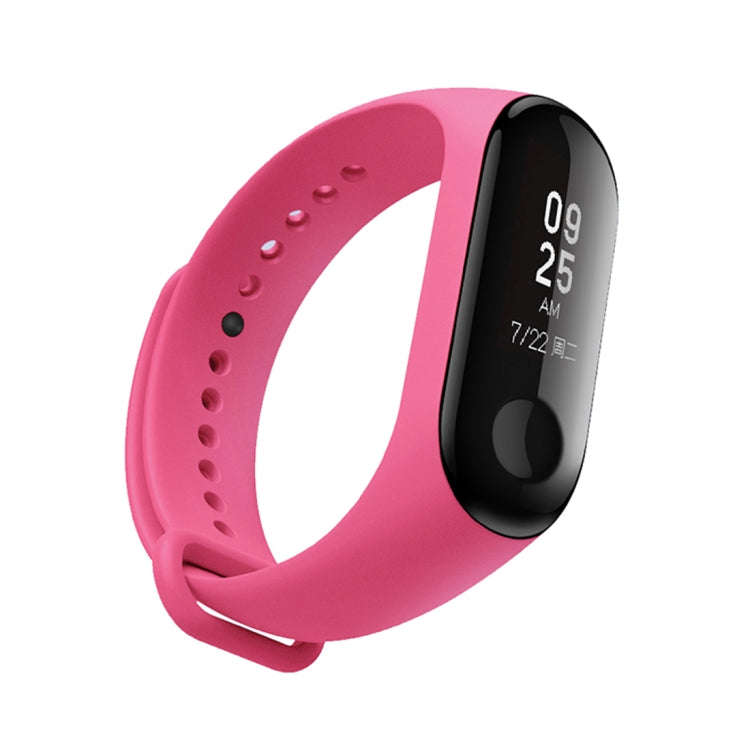 Silicone Watch Band for Xiaomi Mi Band 3(Pink)