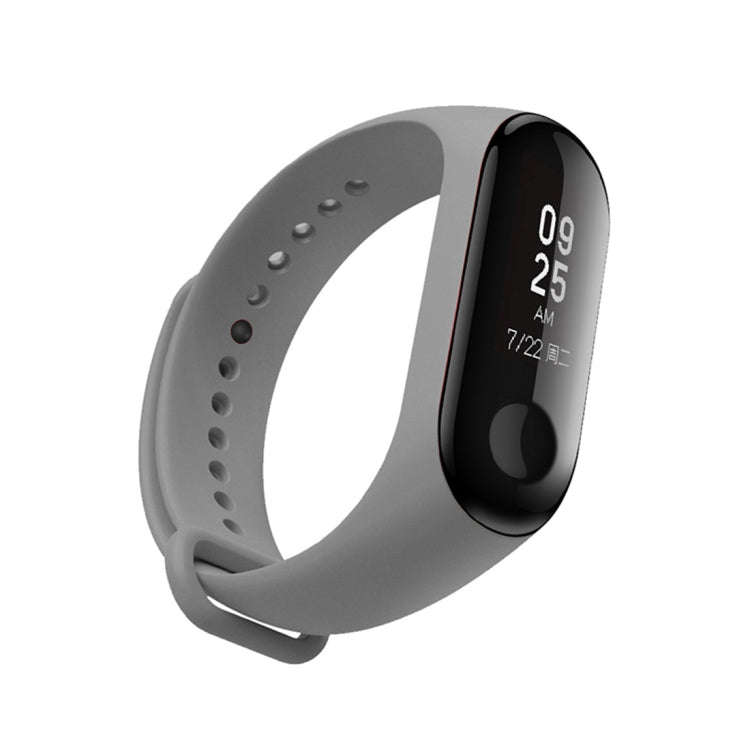 Silicone Watch Band for Xiaomi Mi Band 3(Grey)