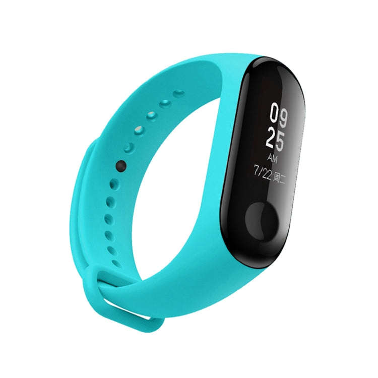 Silicone Watch Band for Xiaomi Mi Band 3(Lake Blue)