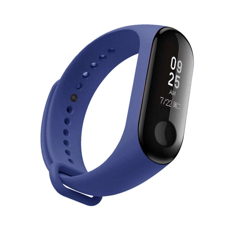 Silicone Watch Band for Xiaomi Mi Band 3(Navy Blue)