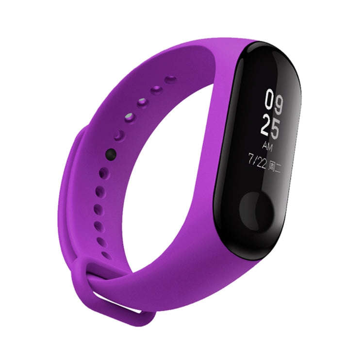 Silicone Watch Band for Xiaomi Mi Band 3(Purple)