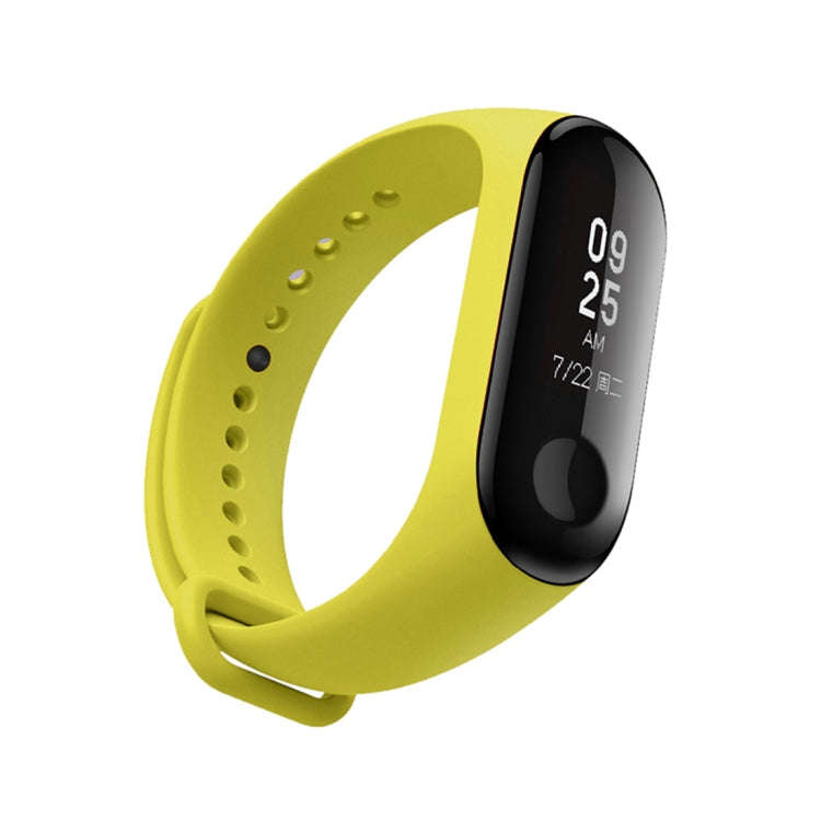 Silicone Watch Band for Xiaomi Mi Band 3(Yellow)