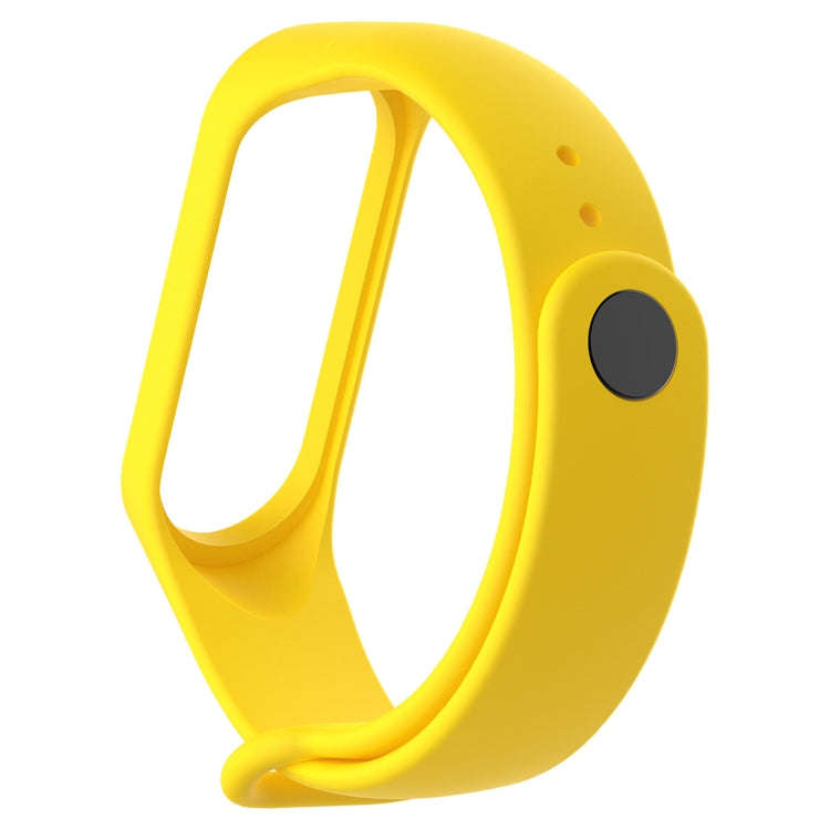 Silicone Watch Band for Xiaomi Mi Band 3(Yellow)