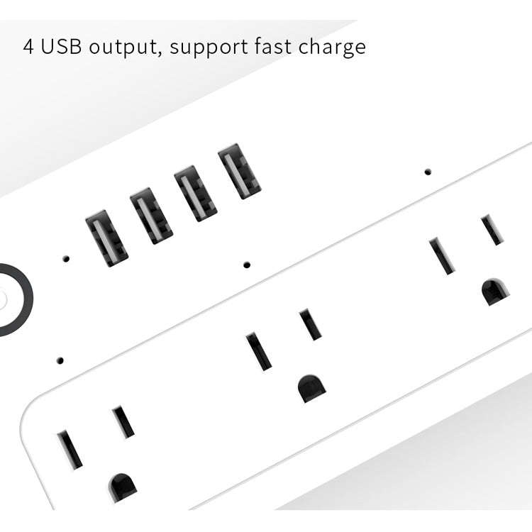 XS-A24 WiFi Smart Power Plug Socket Wireless Remote Control Timer Power Switch with USB Port, Com...