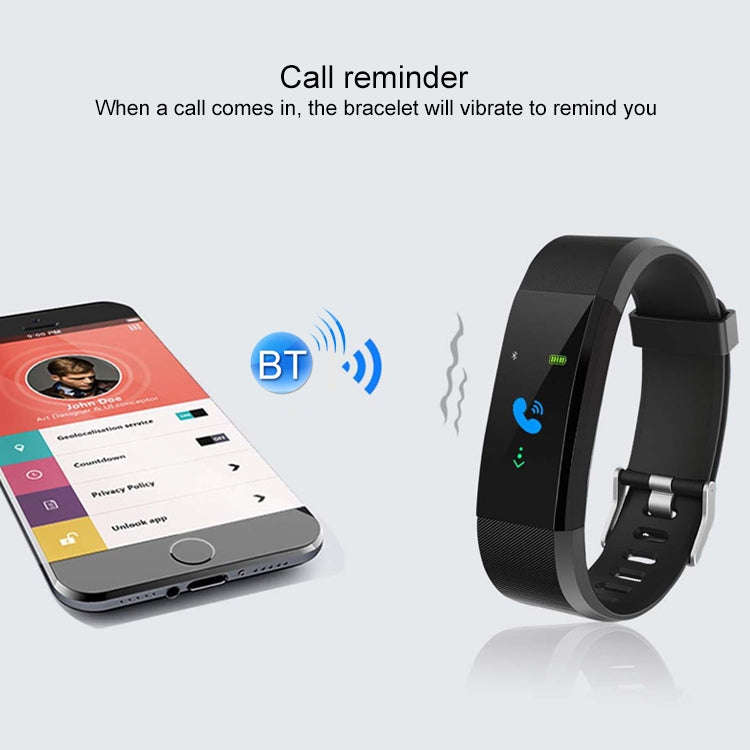115Plus 0.96 inches OLED Color Screen Smart Bracelet,Support Call Reminder /Heart Rate Monitoring...