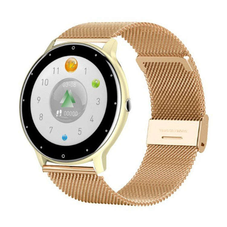 ZL02D 1.28 inch IP67 Waterproof Steel Band Smart Watch Support Heart Rate Monitoring (Gold)
