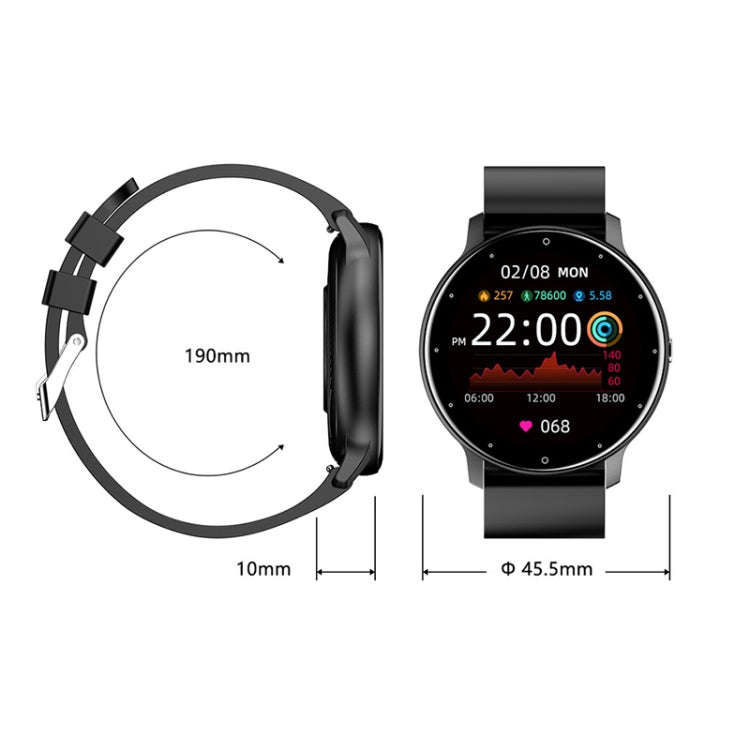 ZL02D 1.28 inch IP67 Waterproof Steel Band Smart Watch Support Heart Rate Monitoring (Gold)