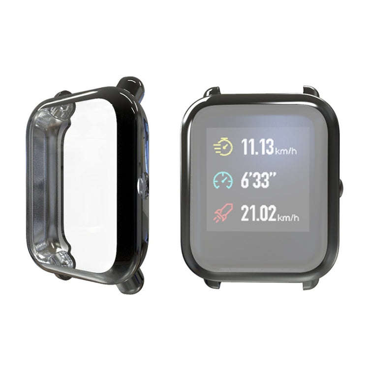 Electroplating TPU Protective Case for Xiaomi Huami Amazfit Bip Lite Version 20mm(Black)