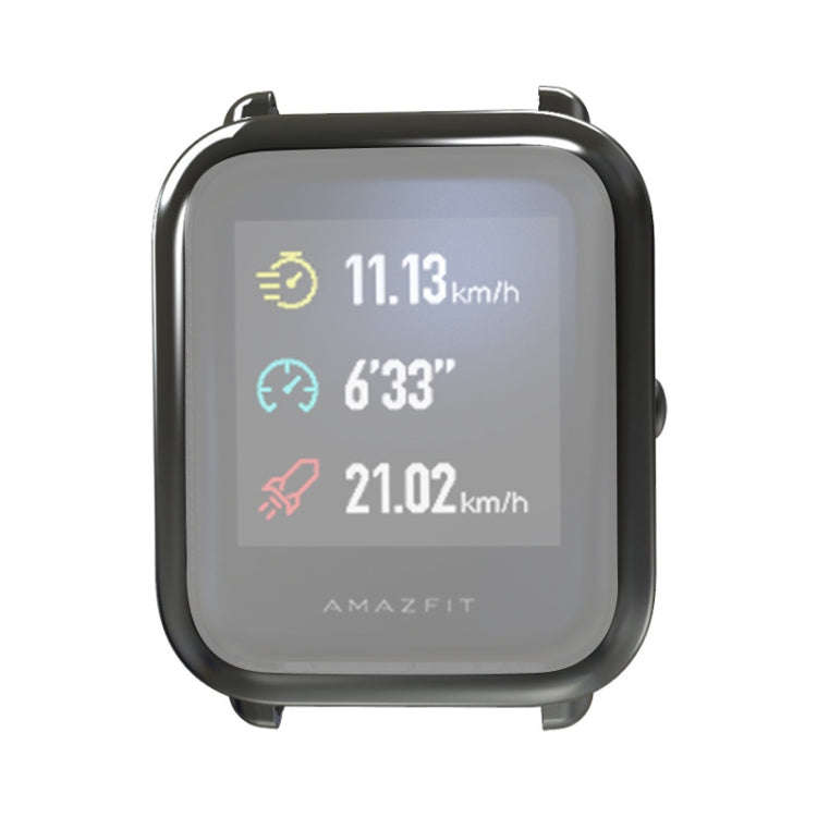 Electroplating TPU Protective Case for Xiaomi Huami Amazfit Bip Lite Version 20mm(Black)