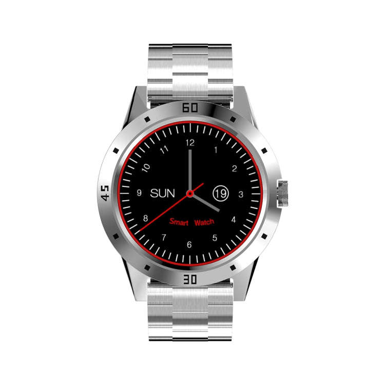 N6 Smart Watch 1.3 inch TFT Screen MTK2502C Bluetooth4.0, Stainless Steel Watch Band, Support Hea...
