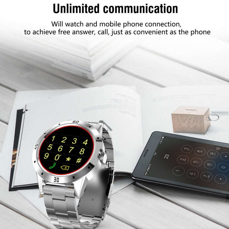 N6 Smart Watch 1.3 inch TFT Screen MTK2502C Bluetooth4.0, Stainless Steel Watch Band, Support Hea...