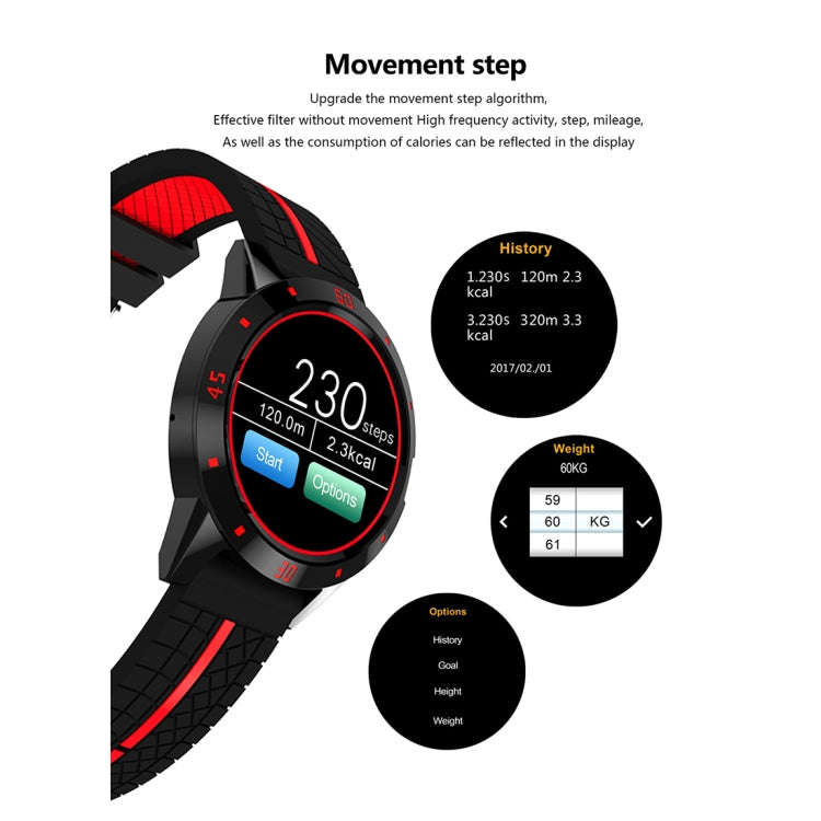 N6 Smart Watch 1.3 inch TFT Screen MTK2502C Bluetooth4.0, Silicone Watch Band, Support Heart Rate...