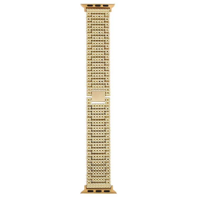 For Apple Watch Series 7 45mm / 6 & SE & 5 & 4 44mm / 3 & 2 & 1 42mm Nine Beads Stainless Steel W...