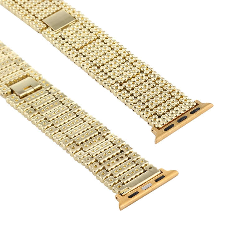 For Apple Watch Series 7 45mm / 6 & SE & 5 & 4 44mm / 3 & 2 & 1 42mm Nine Beads Stainless Steel W...