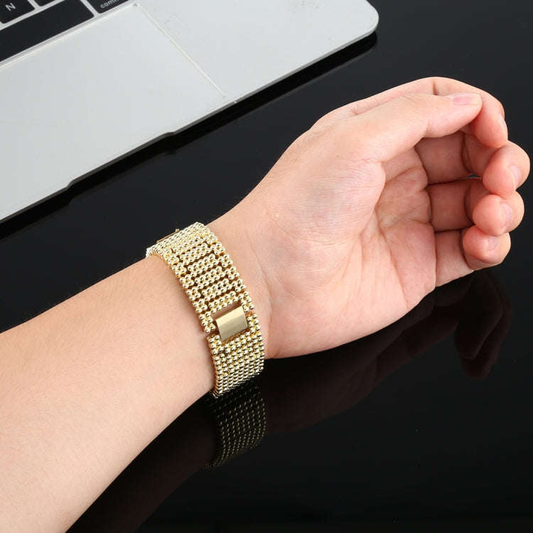 For Apple Watch Series 7 45mm / 6 & SE & 5 & 4 44mm / 3 & 2 & 1 42mm Nine Beads Stainless Steel W...