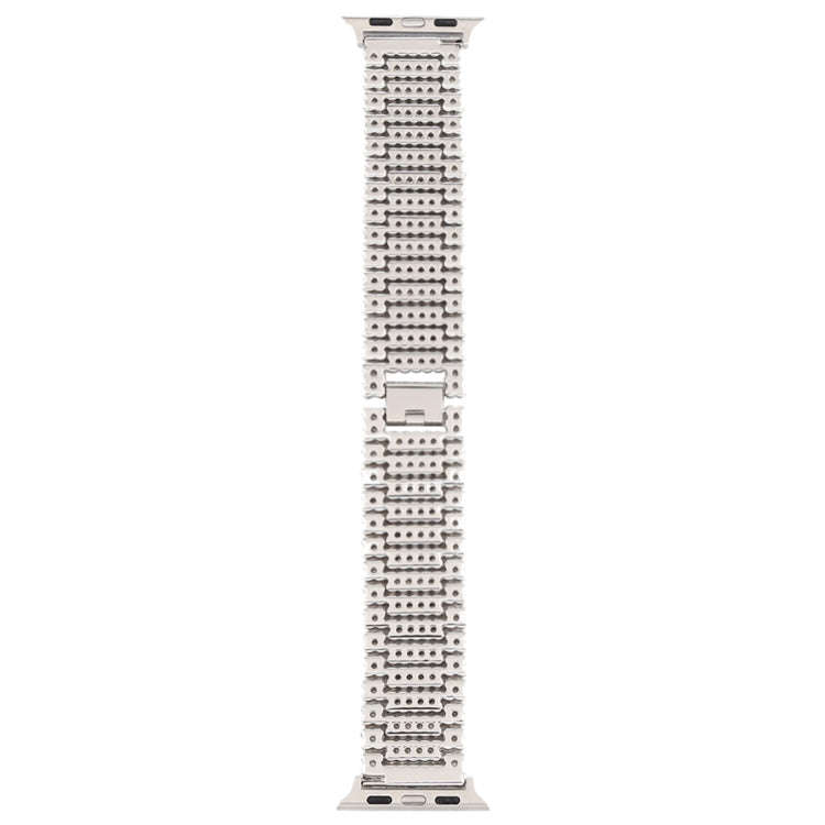 For Apple Watch Series 7 45mm / 6 & SE & 5 & 4 44mm / 3 & 2 & 1 42mm Nine Beads Stainless Steel W...