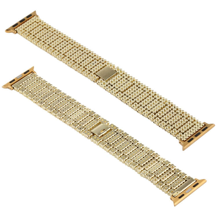 For Apple Watch Series 7 41mm / 6 & SE & 5 & 4 40mm / 3 & 2 & 1 38mm Nine Beads Stainless Steel W...