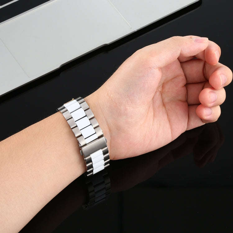 For Apple Watch Series 7 45mm / 6 & SE & 5 & 4 44mm / 3 & 2 & 1 42mm Stainless Steel Wrist Strap ...