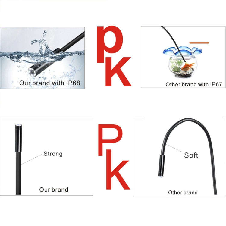 YPC110 8mm 2.0MP HD Camera WiFi Endoscope Snake Tube Inspection Camera with 8 LED, Waterproof IP6...