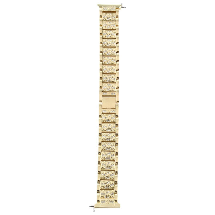 For Fitbit Versa Diamond-studded Stainless Steel  Watch Band(Gold)