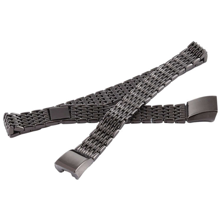 For Fitbit Alta Stainless Steel  Watch Band(Black)