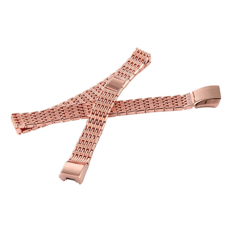 For Fitbit Alta Stainless Steel  Watch Band(Rose Gold)