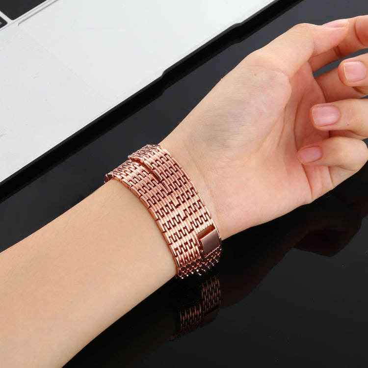 For Fitbit Alta Stainless Steel  Watch Band(Rose Gold)