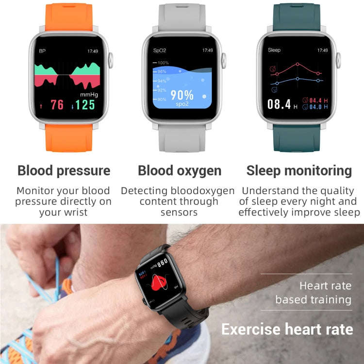 SE02 Bluetooth Smart Sports Watch, Support Heart Rate / Blood Pressure / Blood Oxygen Monitoring ...
