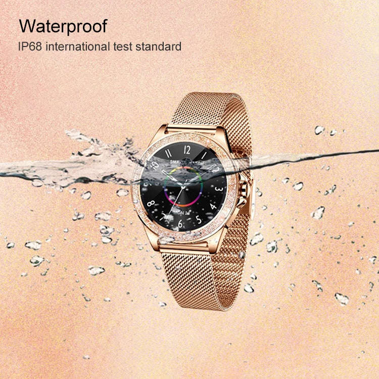 M6003 Stainless Steel Mesh Strap Fashion Smart Watch for Women, Support Heart Rate Monitoring & P...