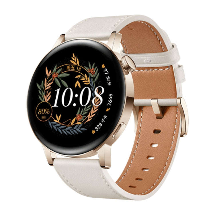 HUAWEI WATCH GT 3 Smart Watch 42mm Leather Wristband, 1.32 inch AMOLED Screen, Support Heart Rate...