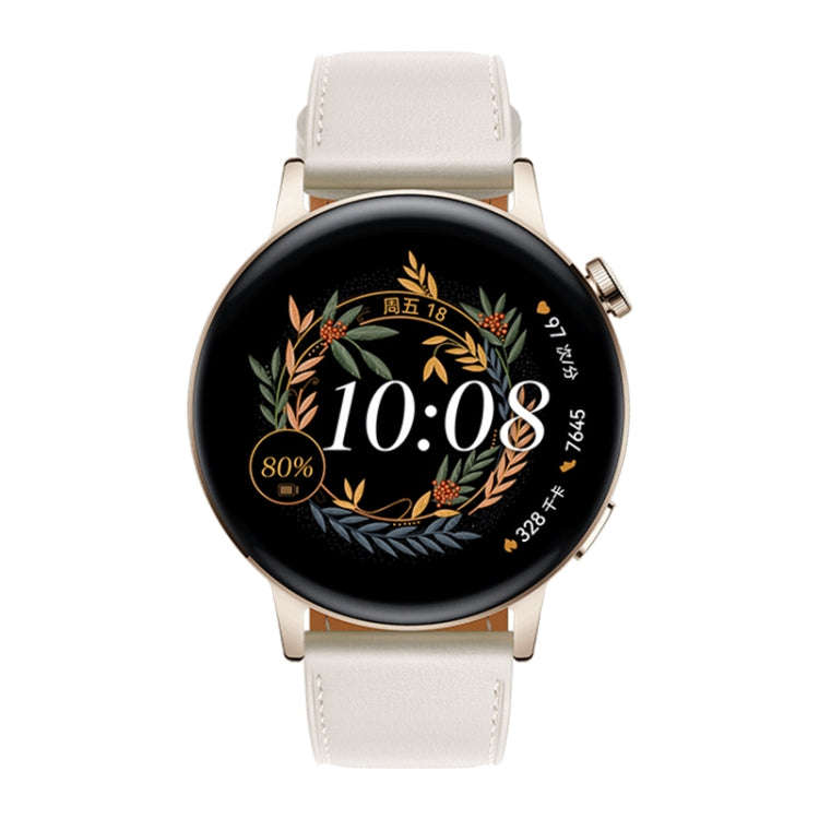HUAWEI WATCH GT 3 Smart Watch 42mm Leather Wristband, 1.32 inch AMOLED Screen, Support Heart Rate...