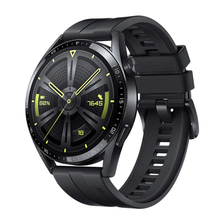 HUAWEI WATCH GT 3 Smart Watch 46mm Rubber Wristband, 1.43 inch AMOLED Screen, Support Heart Rate ...