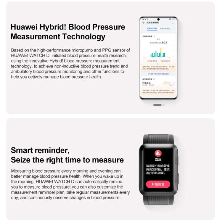 HUAWEI WATCH D Smart Healthy Watch, 1.64 inch AMOLED Screen, Support ECG  / Blood Pressure Monito...