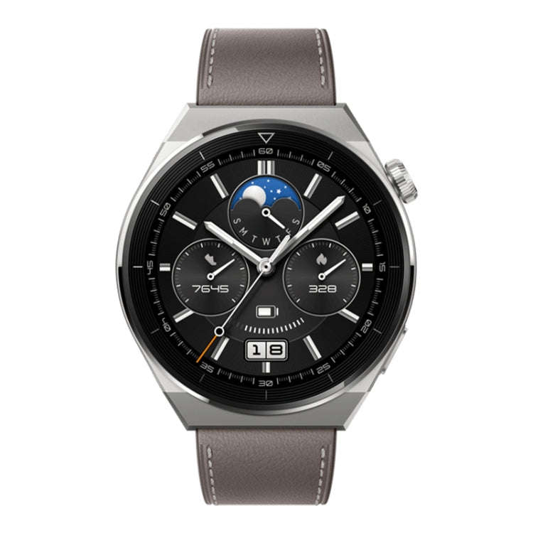 HUAWEI WATCH GT 3 Pro Titanium Smart Watch 46mm Genuine Leather Wristband, 1.43 inch AMOLED Scree...